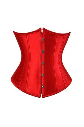 Underbust Taille Corset Gothique Top Noir Satin Corsets pour femmes Blanc Shapewear Corset Dentelle Up Steampunk Corset