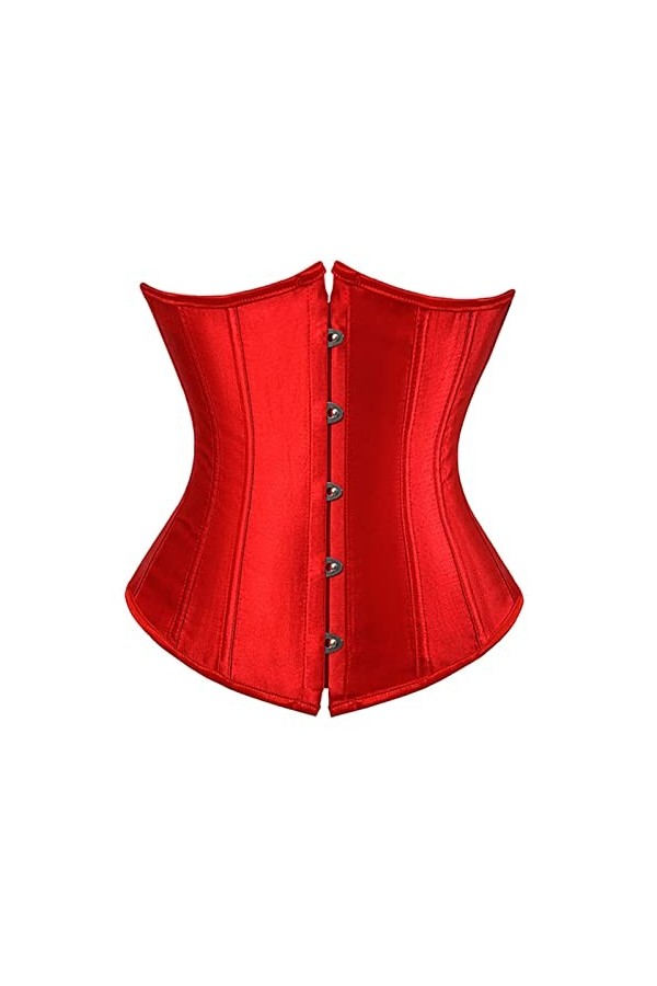 Underbust Taille Corset Gothique Top Noir Satin Corsets pour femmes Blanc Shapewear Corset Dentelle Up Steampunk Corset