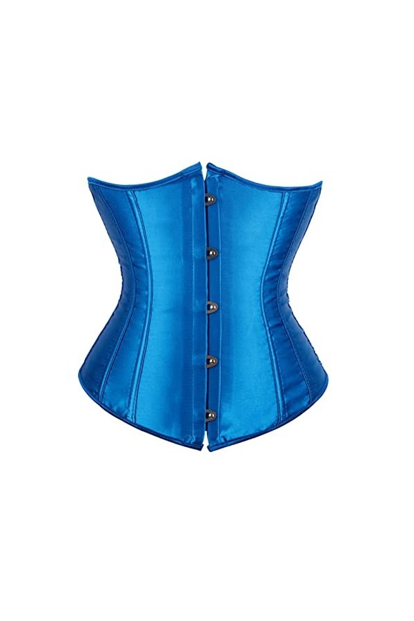 Underbust Taille Corset Gothique Top Noir Satin Corsets pour femmes Blanc Shapewear Corset Dentelle Up Steampunk Corset