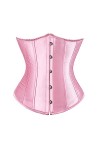 Underbust Taille Corset Gothique Top Noir Satin Corsets pour femmes Blanc Shapewear Corset Dentelle Up Steampunk Corset