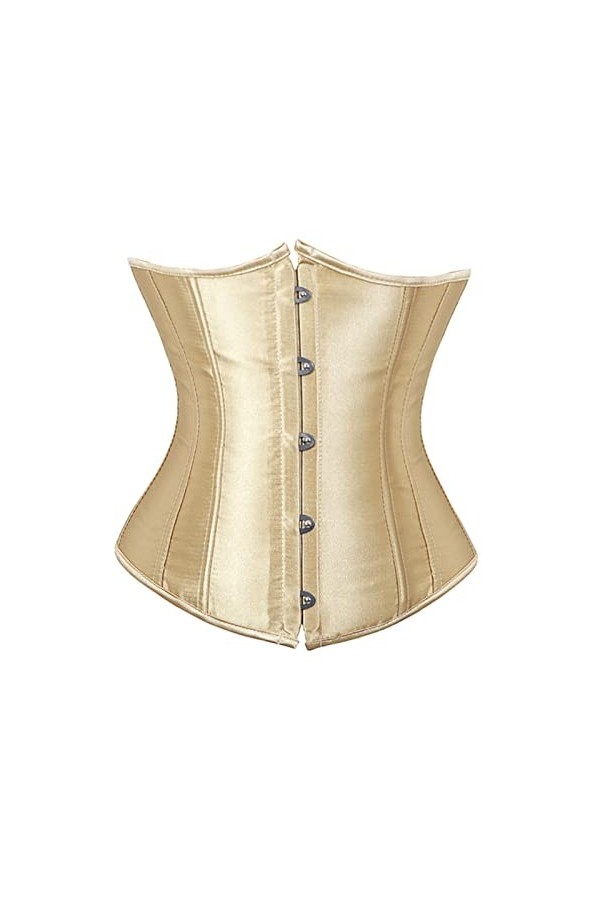 Underbust Taille Corset Gothique Top Noir Satin Corsets pour femmes Blanc Shapewear Corset Dentelle Up Steampunk Corset