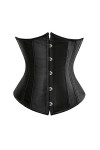 Underbust Taille Corset Gothique Top Noir Satin Corsets pour femmes Blanc Shapewear Corset Dentelle Up Steampunk Corset
