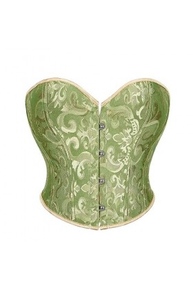 Rfmfkkg Femmes Floral Imprimé Lacets Désossé Corsets Bustier Sous-Vêtements Torse Body Shapewear, EN8, 4XL