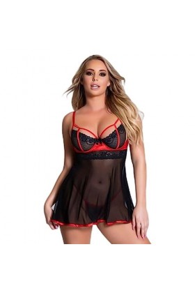 Plus La Taille Sexy Lingerie Femmes Babydoll Dentelle Robe Sexy sous-Vêtements String String Tentation Vêtements De Nuit Cost