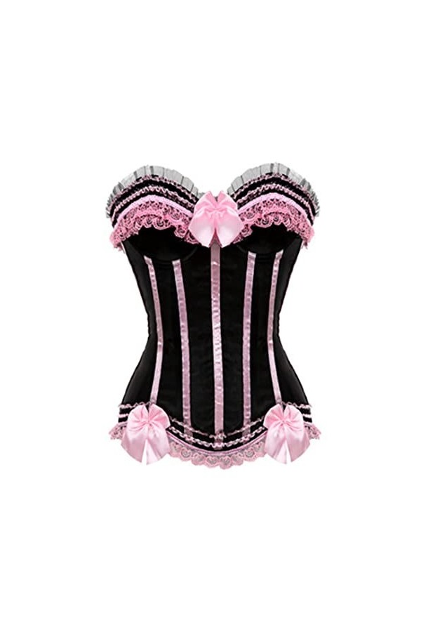 Sexy avec fermeture éclair - Style vintage - Bustiers à lacets - Bleu ciel - Taille 4XL