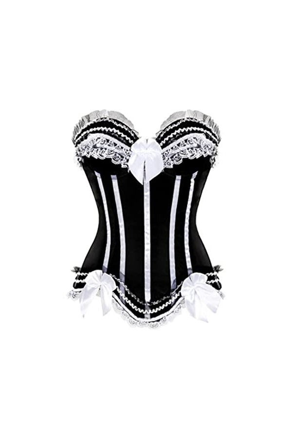 Sexy avec fermeture éclair - Style vintage - Bustiers à lacets - Bleu ciel - Taille 4XL