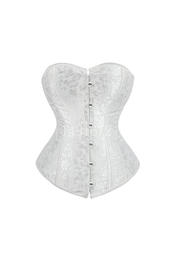 SARGE Corset Top pour Femmes Lingerie Sexy Bustiers Overbust Gothique Vêtements Halloween Vintage Plus Taille Noir Blanc