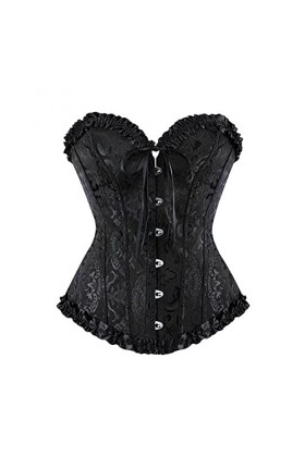 TTCI-RR Bustiers et Corsets Femmes Sexy Corsets Et Bustiers Tops Plus Taille Vintage Flower Vintage Overbust à Lacets Corset 