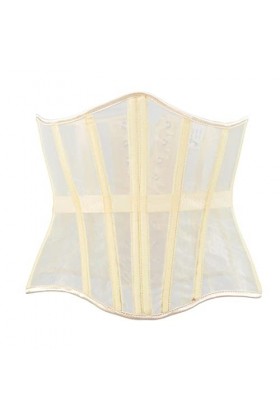 SARGE Femmes Waist Trainer Sexy Black Mesh Corset Goth Vintage Slim Body Belts Streetwear Voir à Travers Corset