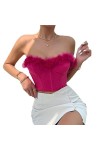 SueaLe Y2K Bustier Corset Top Taille Train Vintage Bustier Crop Top Femme Bustier Tube Top Y2K Bandeau Tube Crop Top Bustier 