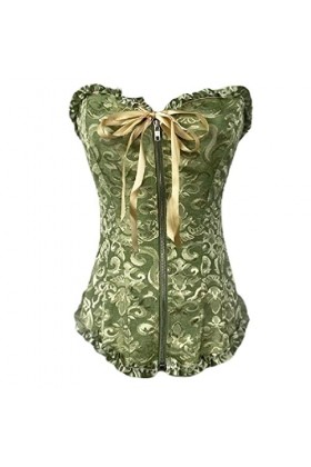 Selma. Bustier bustier vintage taille osseuse avec fermeture éclair à lavant