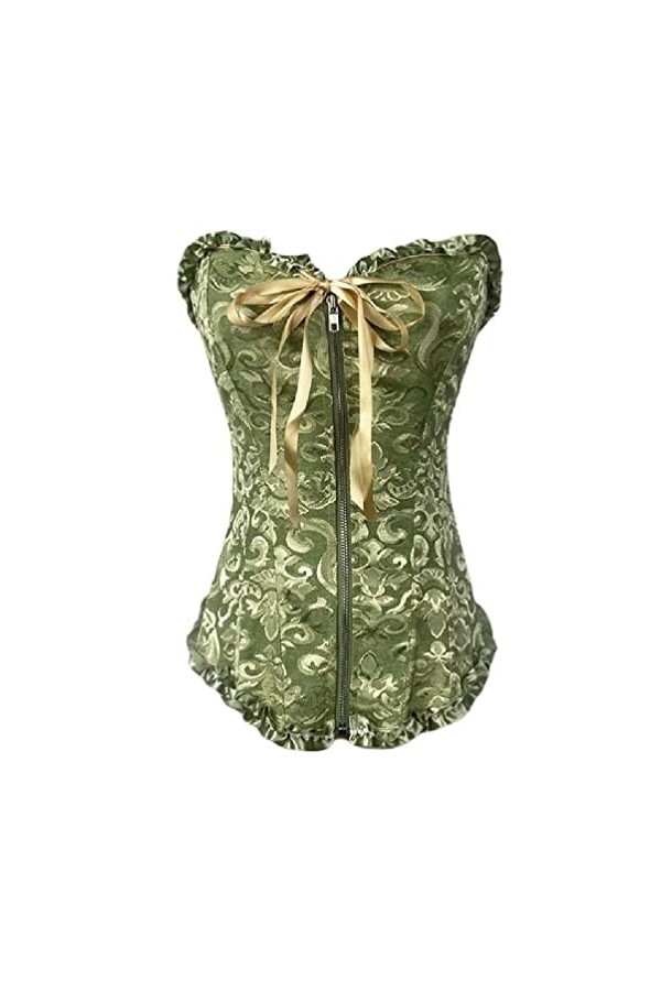 Selma. Bustier bustier vintage taille osseuse avec fermeture éclair à lavant