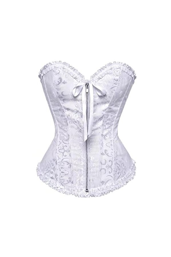 Selma. Bustier bustier vintage taille osseuse avec fermeture éclair à lavant