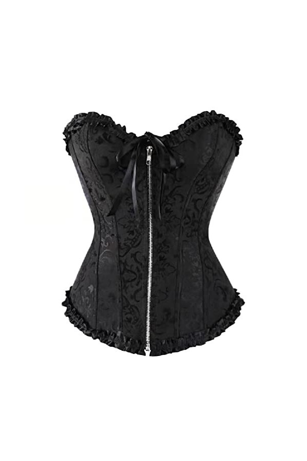 Selma. Bustier bustier vintage taille osseuse avec fermeture éclair à lavant