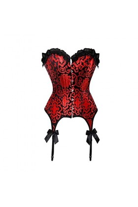 TTCI-RR Bustiers et Corsets Corsole Vintage de Corset et Bustiers de Femme de Femme de Femme Lingerie Color : Red, Size : 4X