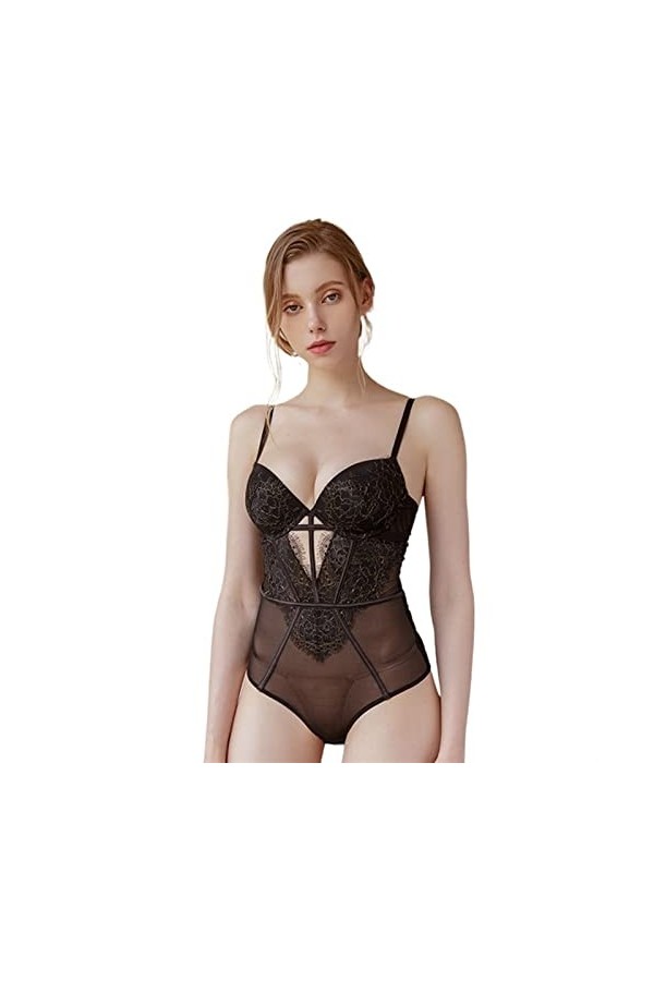 Soutien-Gorge en Dentelle Tentation Sexy serré Rassembler Body Une pièce Micro Sculptant sous-vêtement Une pièce Mince Color