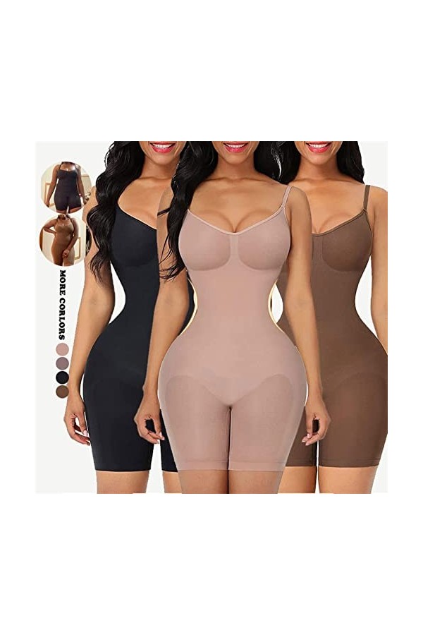 Grande taille hanche ascenseur sans couture Shapewear dames Corset corps complet fronde ventre sous-vêtement une pièce Color