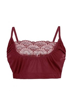 TDEOK Lingerie à coudre avec carapace élastique, Bordeaux, XXXL
