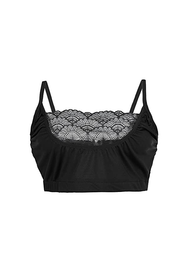 TDEOK Lingerie à coudre avec carapace élastique, Bordeaux, XXXL