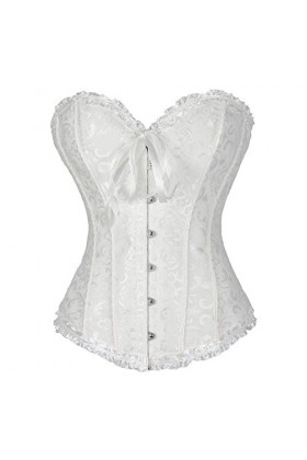 Corset sexy à lacets pour femme - Taille XS à 6XL - Corset à baleines - Corset amincissant