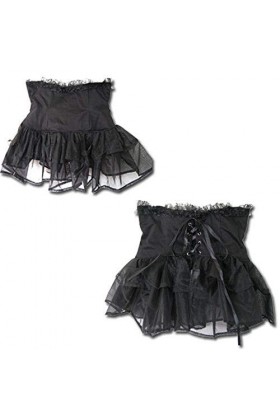 Black Sugar Corsage Lacets Dentelle Gothique Punk Serre-taille Tutu Tulle Victorien Rétro Bouffant Dance XL 40 