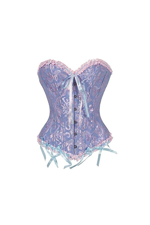 HWZZ Corset sexy à lacets pour femme - Grande taille XS-6XL - Couleur : rouge - Taille : 5XL