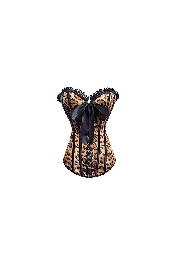 TTCI-RR Bustiers et Corsets Sexy Leopard Corset halets de Lacets Corsets de Lacets et Bustier Femmes Corset Corset SUPERBUST