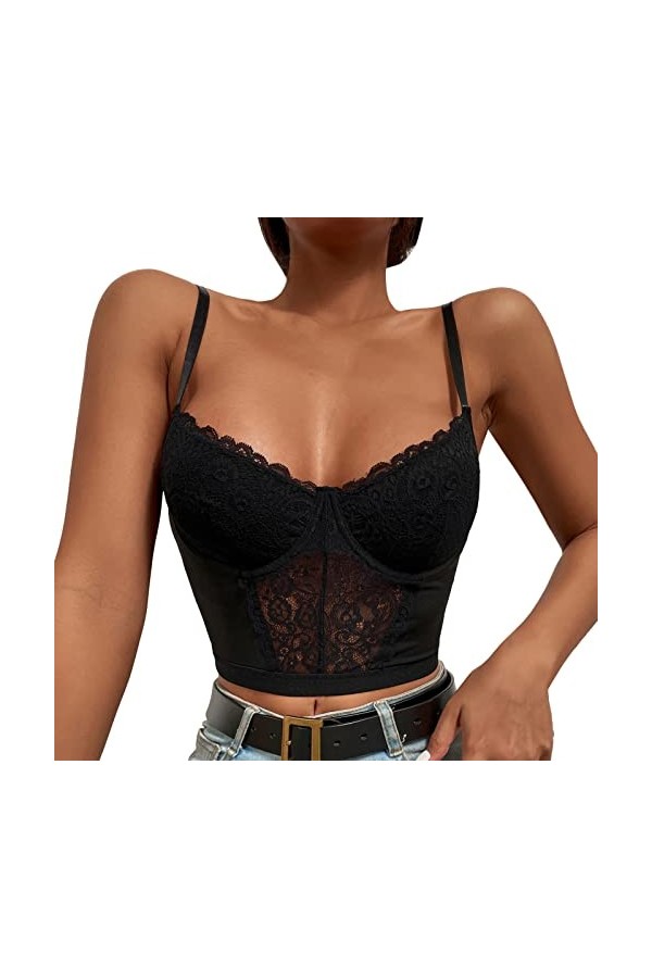 XIUH Corset Jacquard Floral à lacets Corset Femme Sexy Mode Corset Femme Sexy Corset Femme Sexy Corset Sexy Stéréo Broderie F