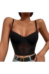 XIUH Corset Jacquard Floral à lacets Corset Femme Sexy Mode Corset Femme Sexy Corset Femme Sexy Corset Sexy Stéréo Broderie F