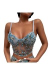 XIUH Corset Jacquard Floral à lacets Corset Femme Sexy Mode Corset Femme Sexy Corset Femme Sexy Corset Sexy Stéréo Broderie F
