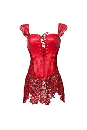 Lingerie sexy gothique à lacets, bustier corset pour femmes, style steampunk avec baleines en acier, robe corsets de taille -