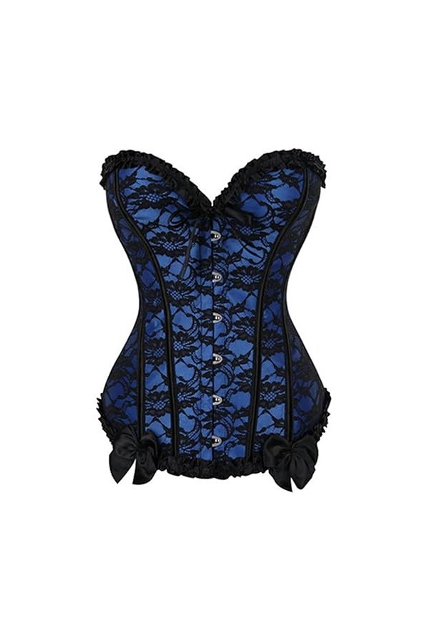 Lingerie sexy à lacets pour femme - Corset moulant à la taille - Corset modelant grande taille - Noir - XXXL