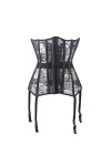 TTCI-RR Bustiers et Corsets Corset Sexy à Lacets Bustier Bustier Noir Dentelle Corselet Steampunk Corset Bones en Plastique C