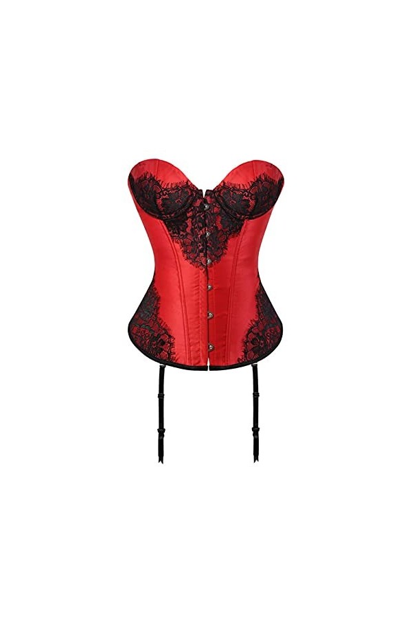 TTCI-RR Bustiers et Corsets Sexy Overbust Corsets Et Bustiers à Lacets Corset Taille Taille Taille Fleur Lingerie Top pour Br