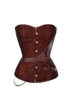 JTRHD Corsets Bustiers Femme Femmes Steampunk pour la Taille de la Taille Bustier avec Boucles à glissière Corset à Lacets Ha