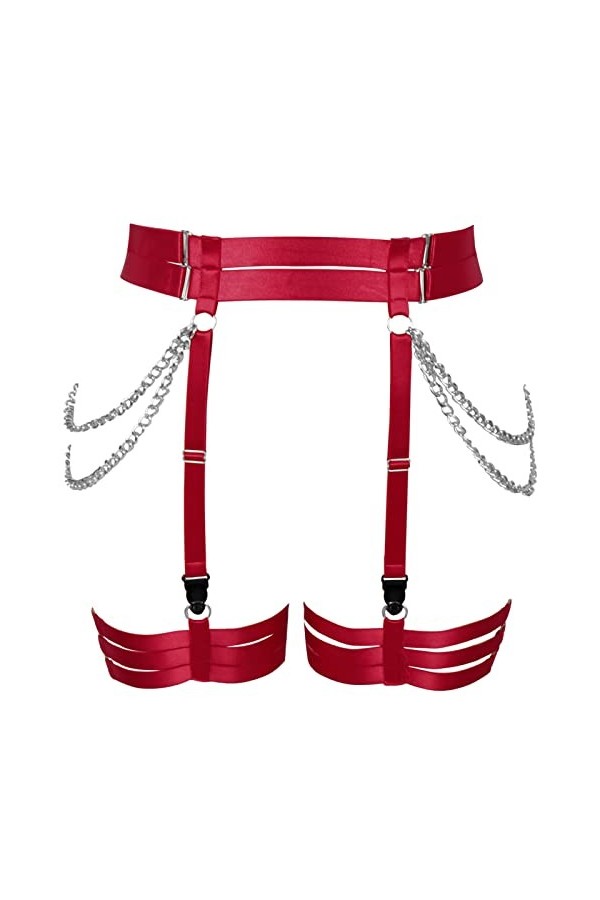 BBOHSS Femmes ceinture ceinture plus size cuisses élégant évidement garter ceinture punk gothique carnaval Halloween PROM cos