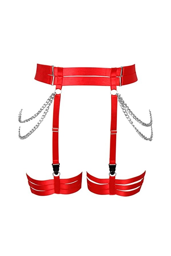BBOHSS Femmes ceinture ceinture plus size cuisses élégant évidement garter ceinture punk gothique carnaval Halloween PROM cos