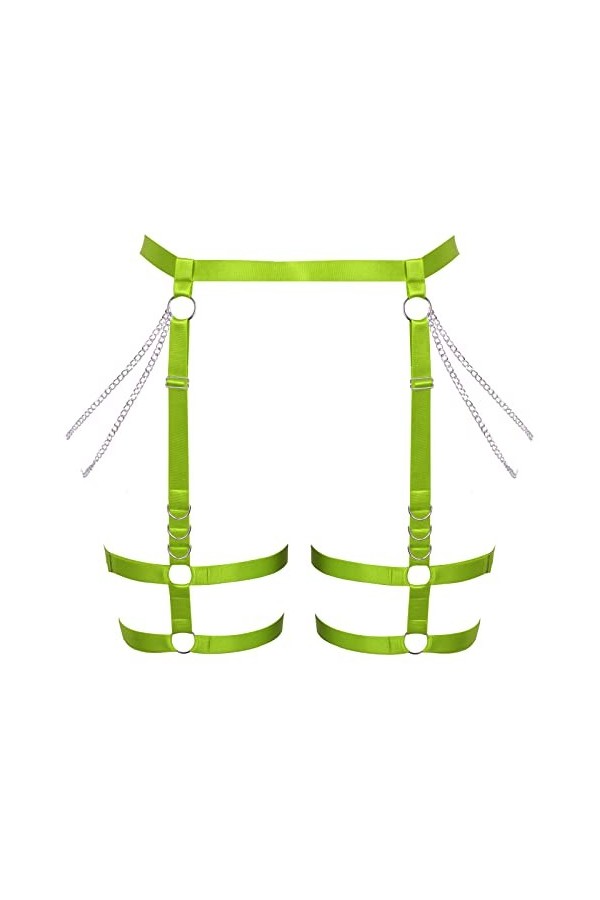 Femmes ceinture ceinture plus taille cuisses élégant évidé punk garter ceinture gothique carnaval Halloween Dance costume Bl