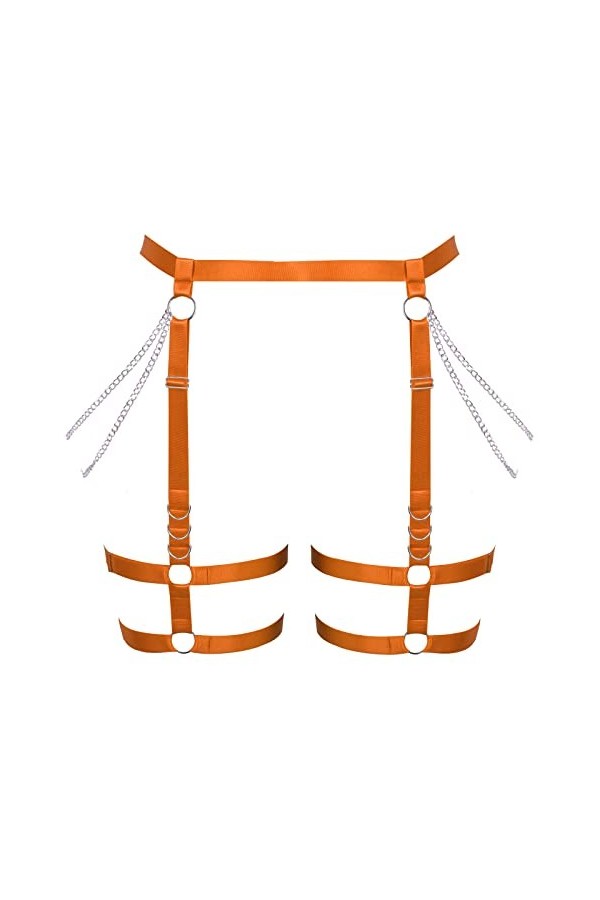 Femmes ceinture ceinture plus taille cuisses élégant évidé punk garter ceinture gothique carnaval Halloween Dance costume Bl