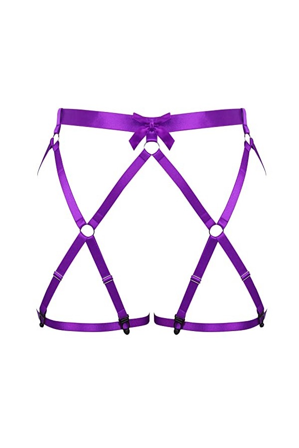 BBOHSS Femmes ceinture ceinture plus taille cuisses mode garter ceinture punk gothique carnaval Halloween Dance suit Vert fr