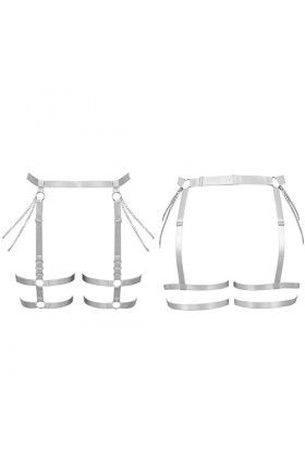 Femmes ceinture ceinture plus taille cuisses élégant évidé punk garter ceinture gothique carnaval Halloween Dance costume Bl