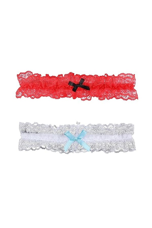 Lot de 2 jarretelles pour la mariée, lingerie sexy femme, une jarretière pour toutes les occasions. Porte-jarretelles origina