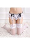 FMN-SEX, Sexy Dentelle Ceinture Jarretelles avec G String Bows Ensemble Érotique Bas Chaud Érotique Lingerie Sexy Sexi sous-V