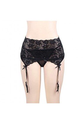 L-Yune, Bretelles En Dentelle Femmes Sexy Taille Haute Jarretière Ceinture Avec Des Bas Ensemble Noir Rouge Porte Jaretelles 