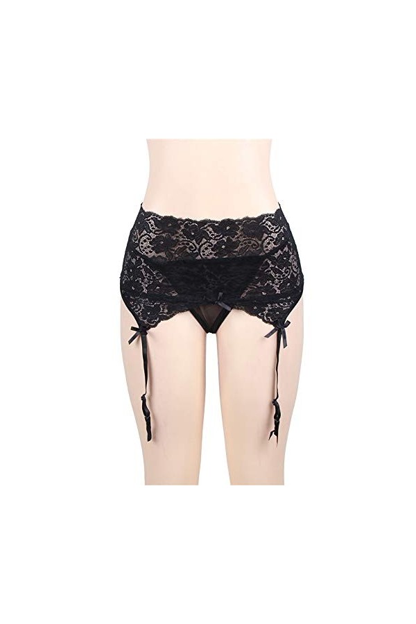 L-Yune, Bretelles En Dentelle Femmes Sexy Taille Haute Jarretière Ceinture Avec Des Bas Ensemble Noir Rouge Porte Jaretelles 