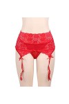 L-Yune, Bretelles En Dentelle Femmes Sexy Taille Haute Jarretière Ceinture Avec Des Bas Ensemble Noir Rouge Porte Jaretelles 