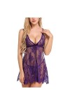 Generic Lingerie sexy pour femme - Lingerie sexy vernis pour homme - Nuisette - Nuisette - Sous-vêtements de nuit pour femme,