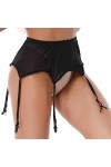 Alvivi Femme Porte-Jarretelle Sexy Grande Taille avec 6 Pinces Réglable Jarretelle Haut Lingerie de Nuit Bas Harnais sous Vet