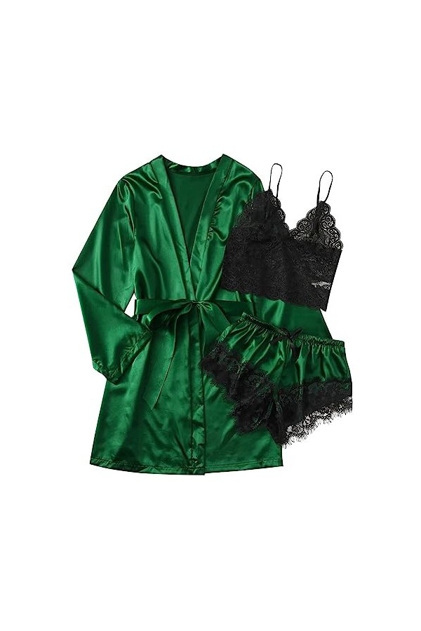 XIANUOJI Bas pour Porte-Jarretelles Femme Femme Porte-Jarretelle Sexy Transparente avec Pinces Réglables G-String Guêpière De