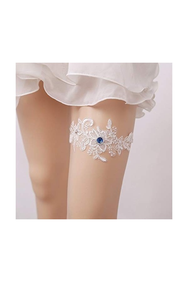 YUNGYE Femmes Bow Bague Lingerie Leg Dentelle Florale Porte-Jarretelles Bowknot Jambe Boucle de Mariage jarretières de mariée